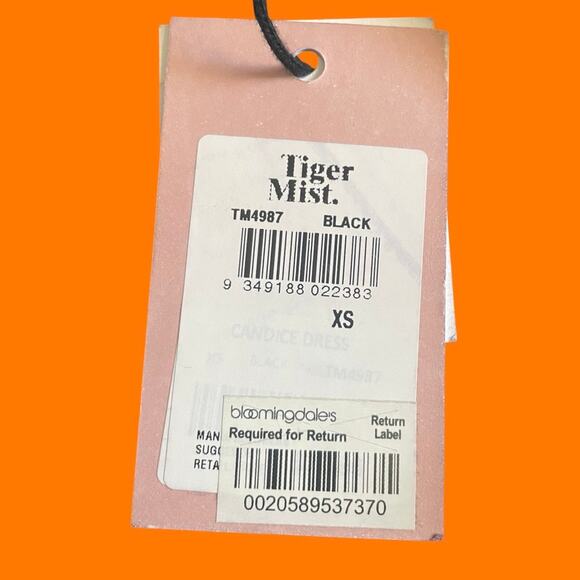 Tiger Mist Black Dress Candice Velvet Bandage Cut Out Mini XS NWT - Picture 4 of 4